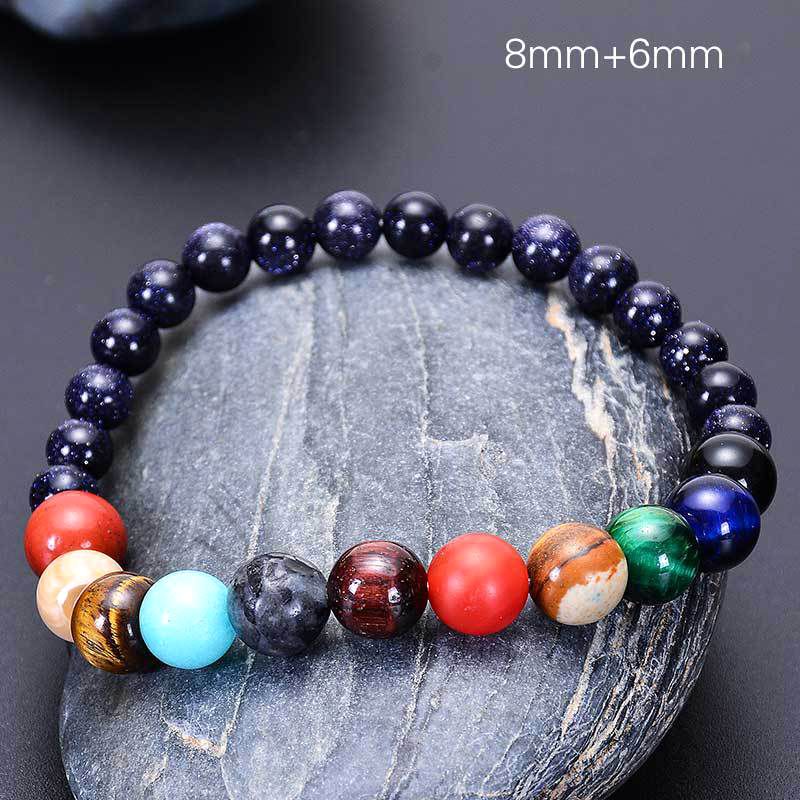 Eight Planets Natural Stone Bracelet