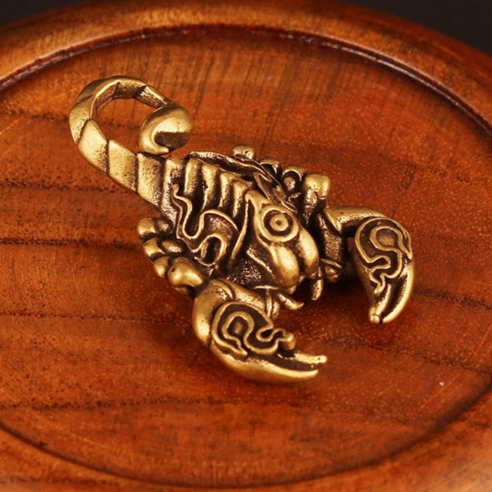 Brass Scorpion King Keychain Amulet