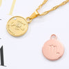 Zodiac Coin Pendant Necklace