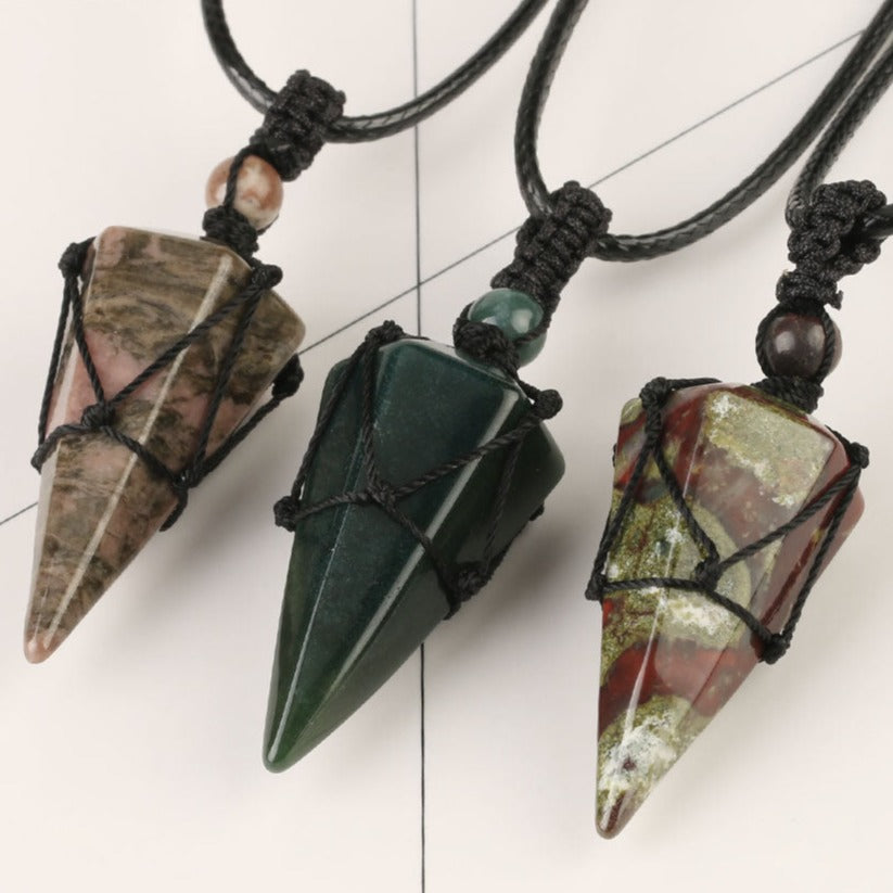 Natural Healing Crystal Pendant Necklace