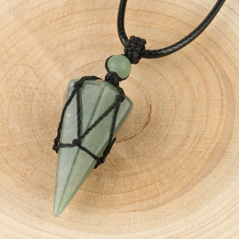 Natural Healing Crystal Pendant Necklace