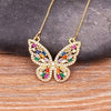 Lucky Butterfly Crystal Pendant Necklace