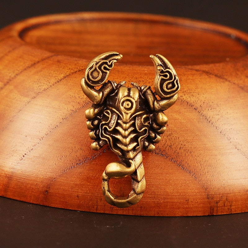 Brass Scorpion King Keychain Amulet