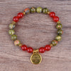 Ohm Charm Buddha Bead Bracelet