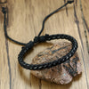 Braided Wrap Leather Bracelets for Men 4Pcs/Set