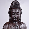 Guanyin Buddha on top of Lotus Flower Hand Carved from Sandalwood