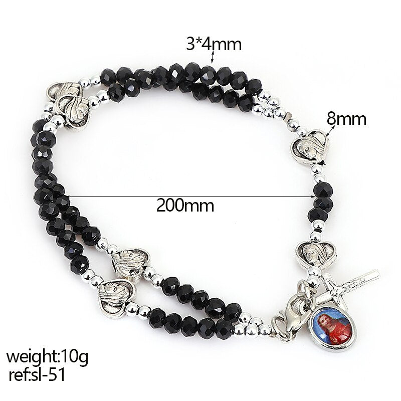 Jesus on the Cross Rosary Bracelet