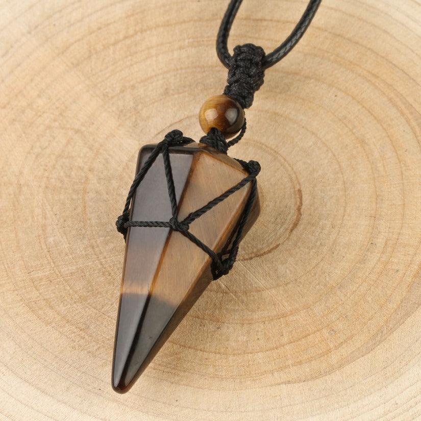 Natural Healing Crystal Pendant Necklace