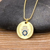 Hand of Fatima w/ Evil Eye Pendant Necklace