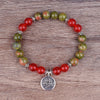 Ohm Charm Buddha Bead Bracelet