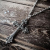 Large Detailed Cross Pendant Necklace