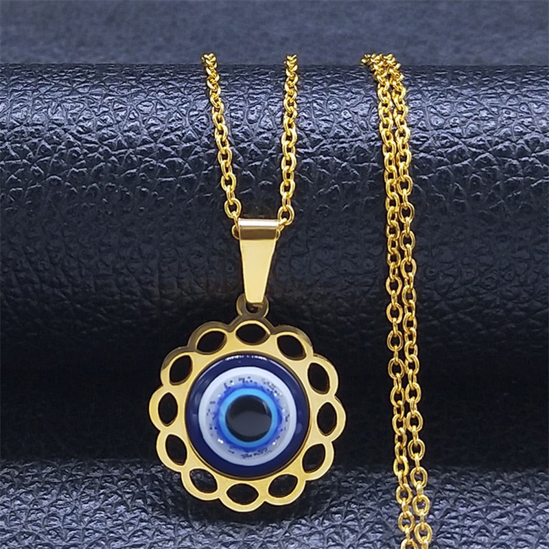 Evil Eye (Hamsa) Hand of Fatima Pendant Necklace