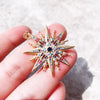 Royalty Golden Star Crystal Pendant