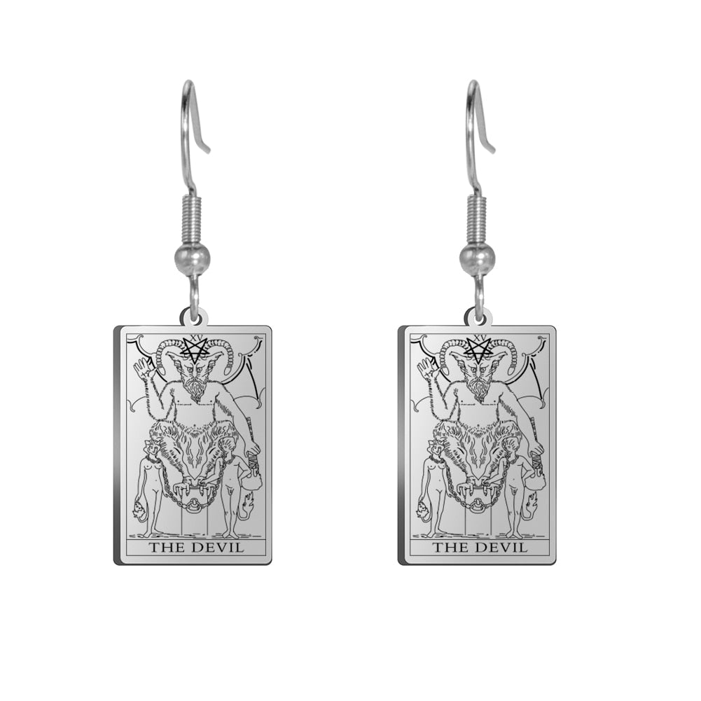 Tarot Drop Earrings of the Major Arcana