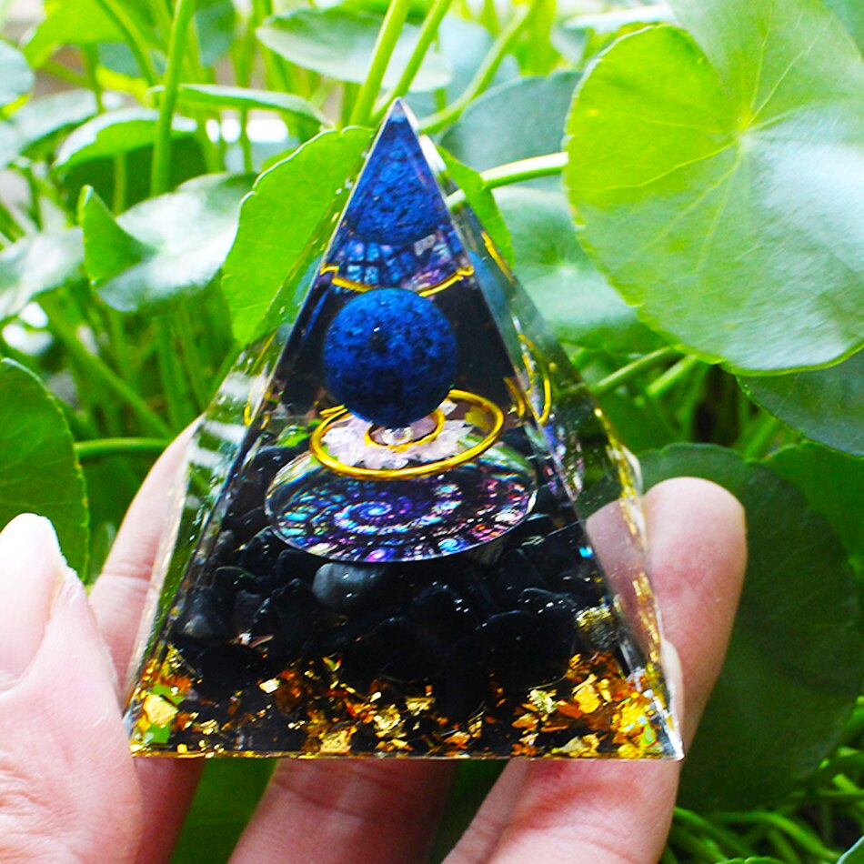 Orgone Pyramid Handmade w/ Natural Crystal