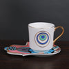 Evil Eye Coffee Cup & Hamsa Hand Saucer Set