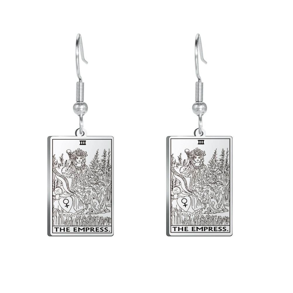 Tarot Drop Earrings of the Major Arcana