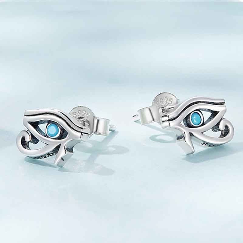 Eye of Horus Gem Stud Earrings