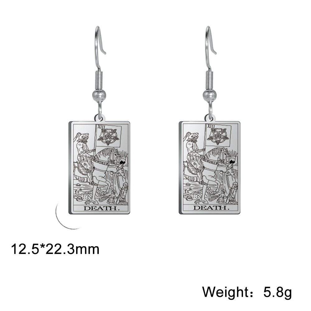 Tarot Drop Earrings of the Major Arcana