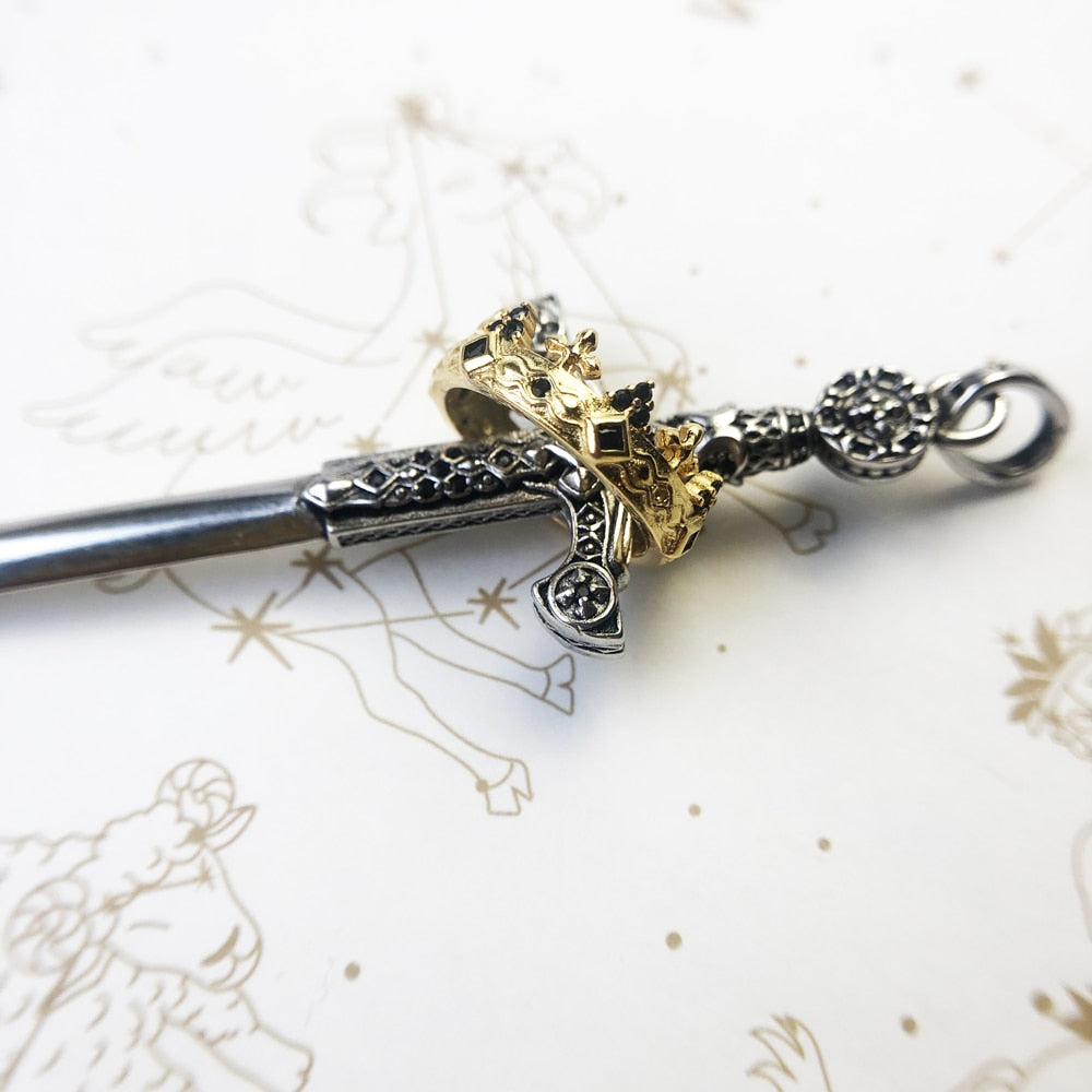 Sword With Crown Pendant