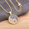 Ying Yang Crystal Pendant Necklace