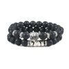 Buddha Head Bracelet Handmade from Natural Stone 2pc/set