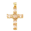 Natural Gemstone Cross Pendant