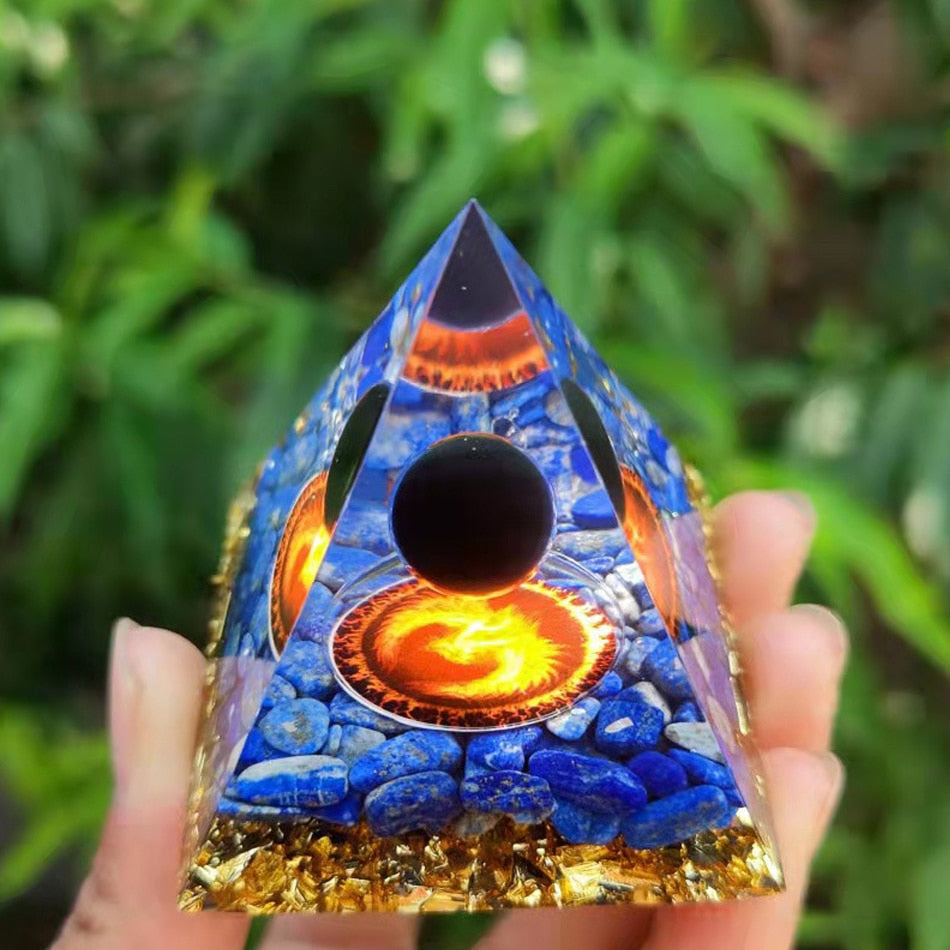 Handmade Orgone Pyramid in Various Stones & Crystals