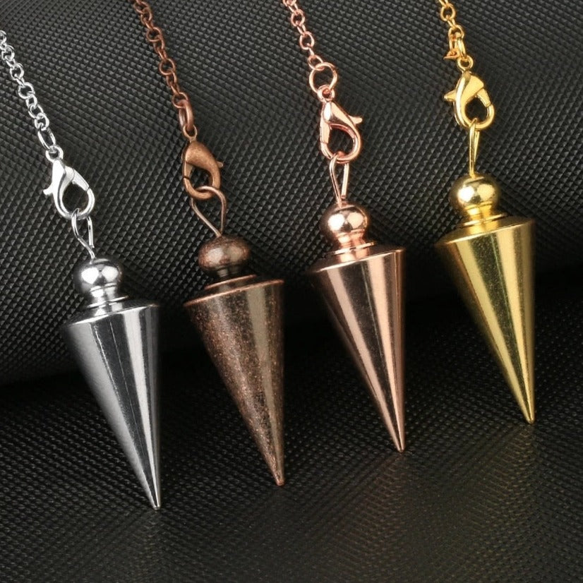 Metal Charm Arrow Cone Pendulum for Divination & Dowsing