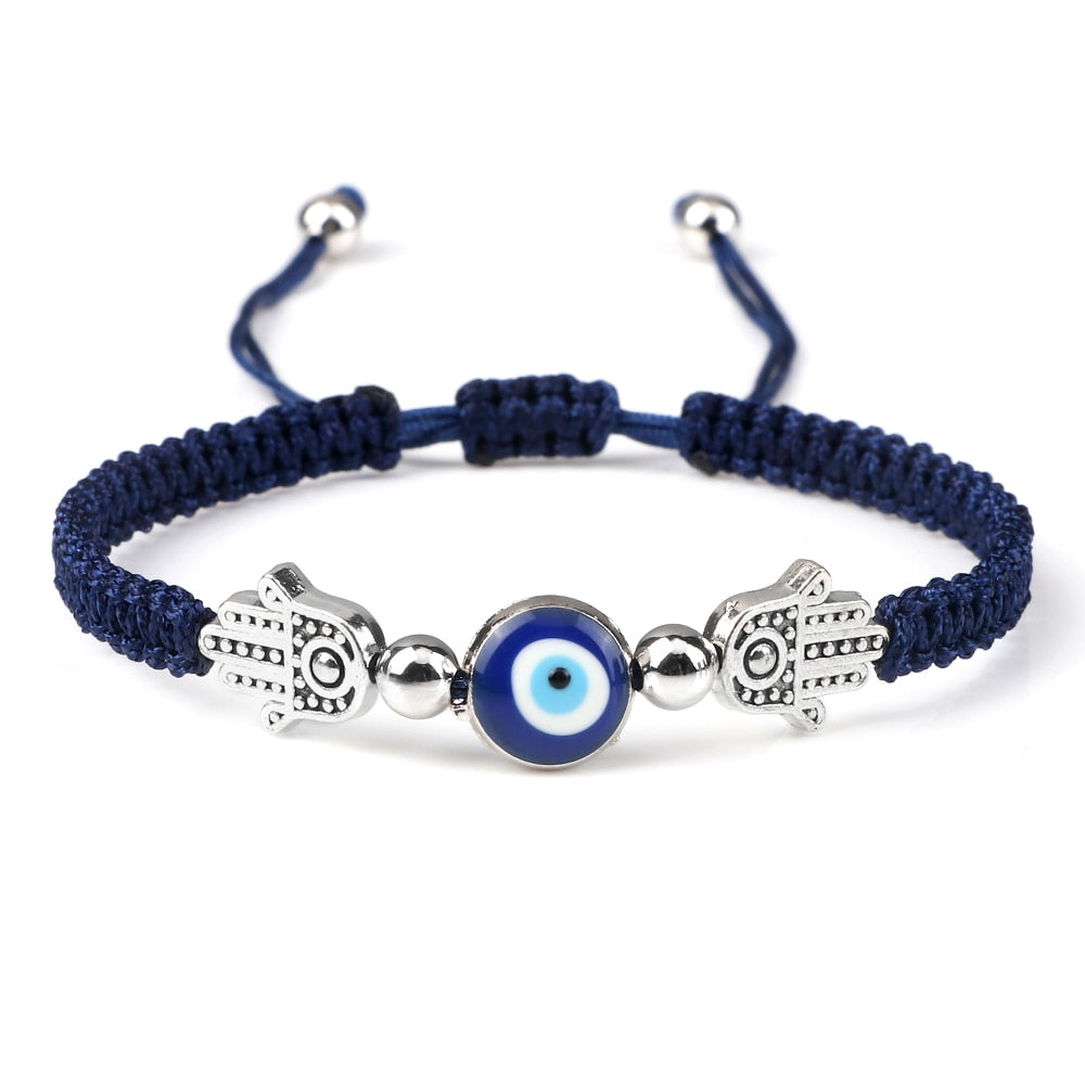 Evil Eye Braided Bracelet for Protection & Luck