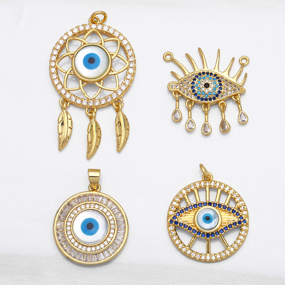 Evil Eye Dream Catcher Pendants