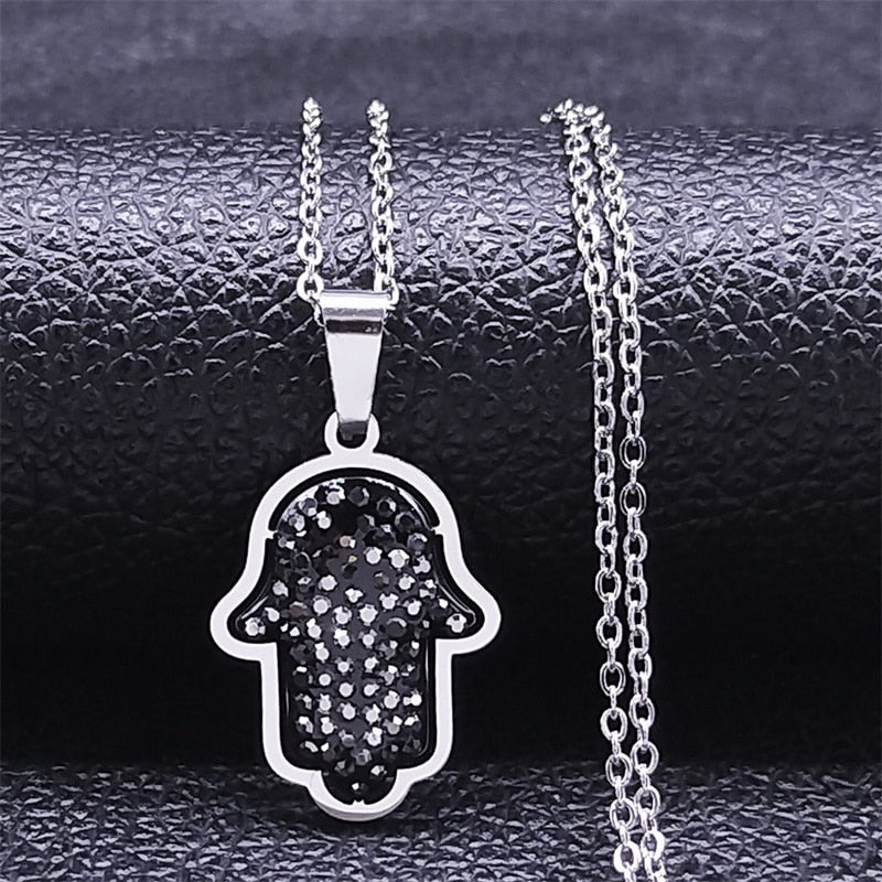 Evil Eye (Hamsa) Hand of Fatima Pendant Necklace