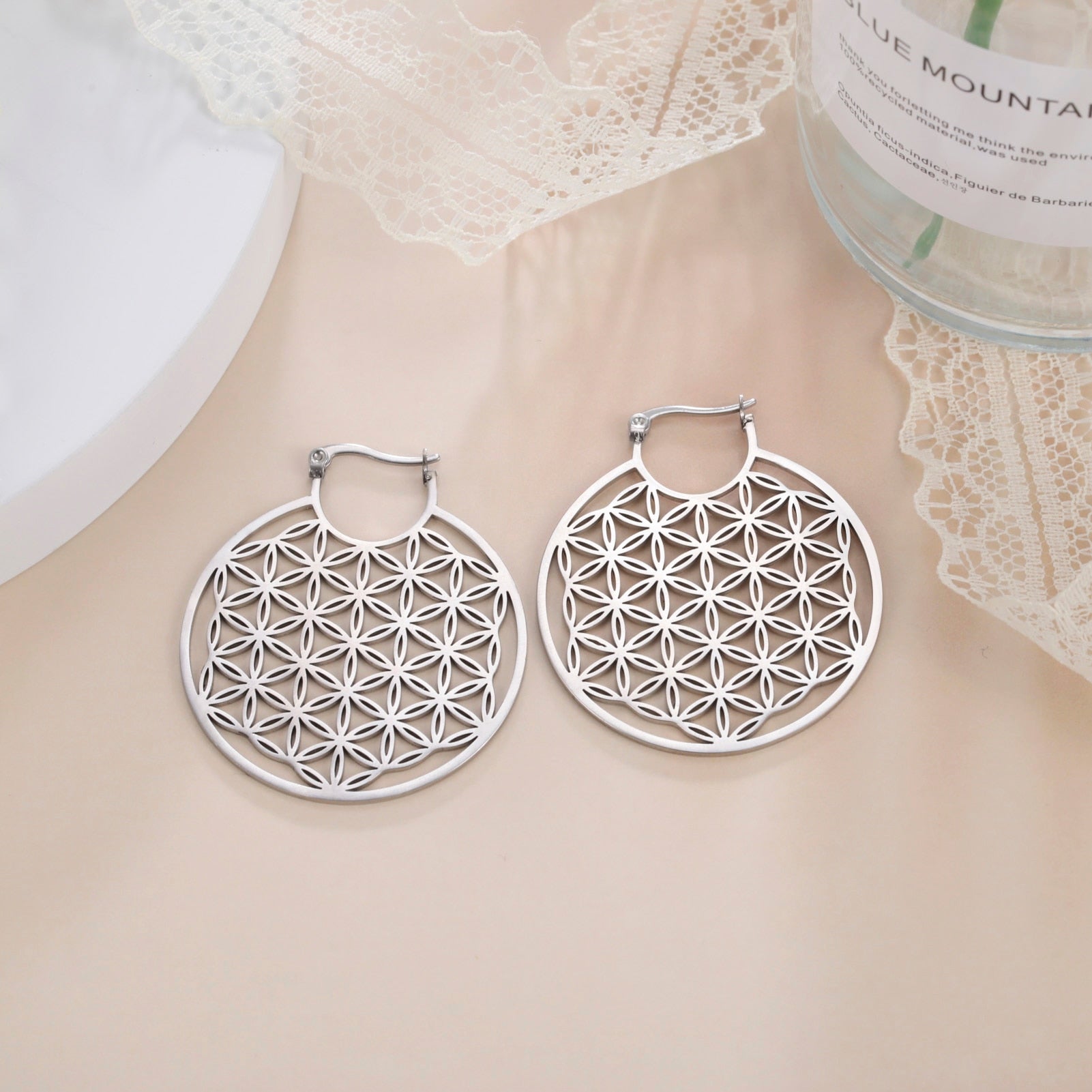 Flower of Life Hoops Earrings