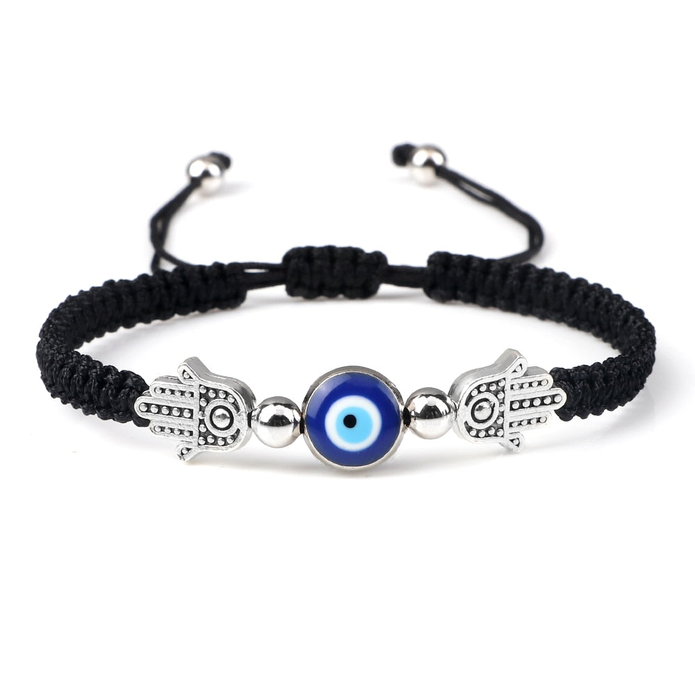 Evil Eye Braided Bracelet for Protection & Luck