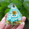 Orgone Pyramid Handmade w/ Natural Crystal