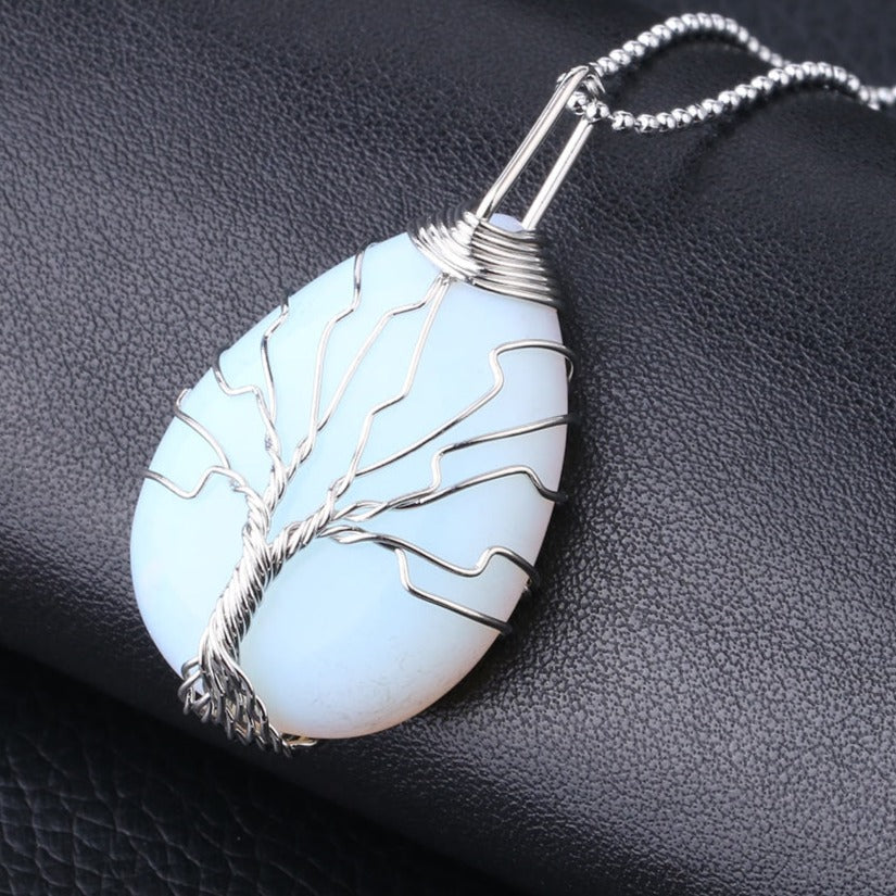 Tree of Life Crystals Necklace Pendant