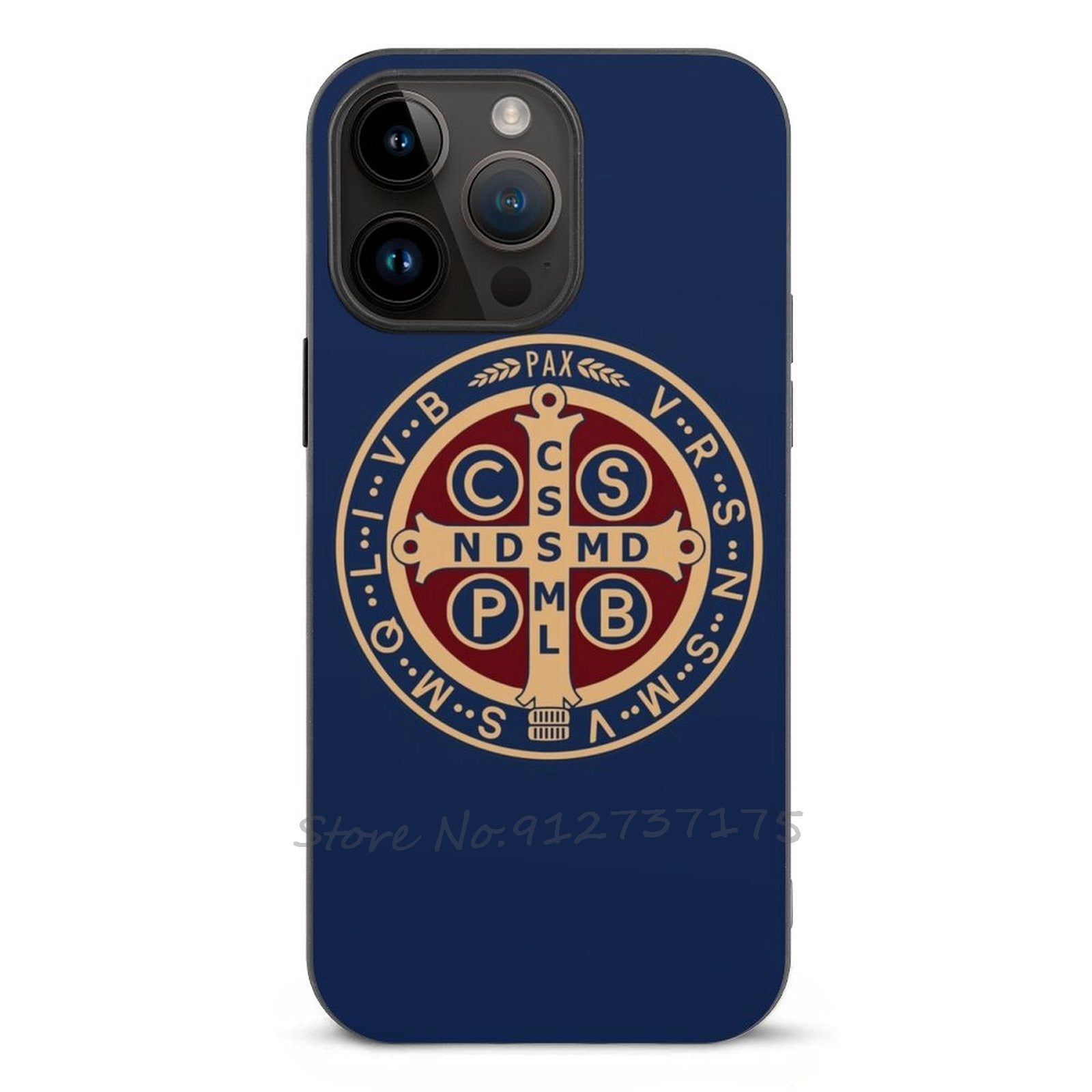 Saint Benedict Medal Phone Case For iPhone 14 13 12 11 Plus Pro Max Mini XR 7 8