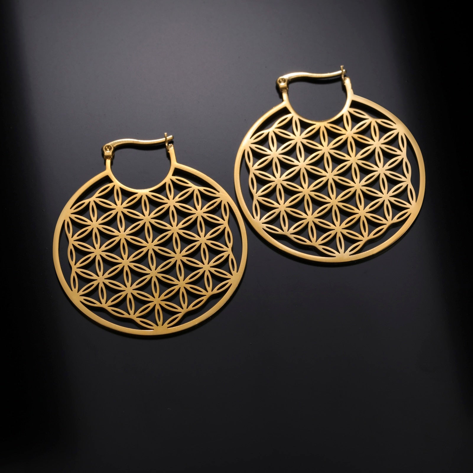 Flower of Life Hoops Earrings