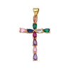 Holy Cross Pendants with Natural Stones