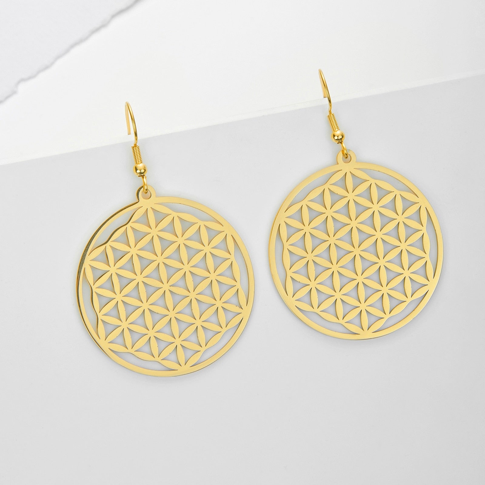 Flower of Life Hoops Earrings