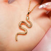 Snake Pendant Necklace For Women Stainless Steel