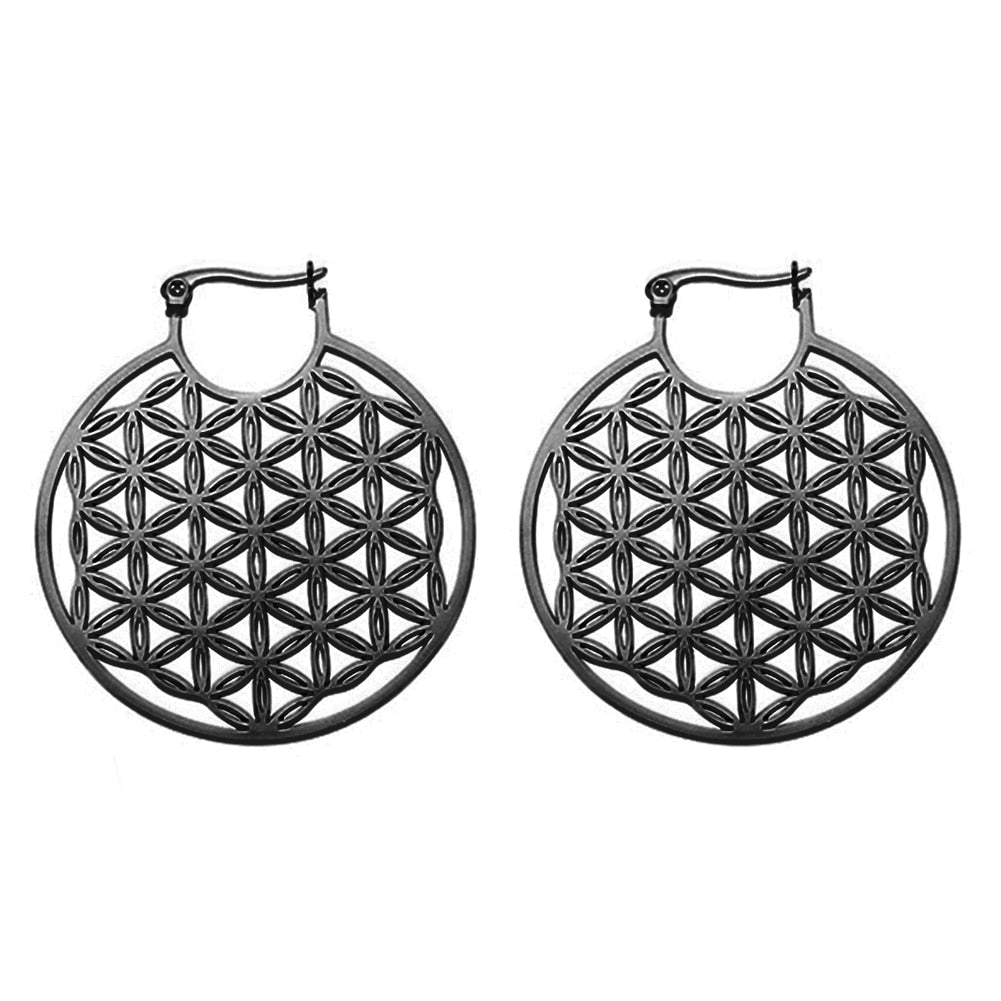 Flower of Life Hoops Earrings