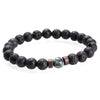 Natural Lava & Moonstone Tibetan Buddha Bracelet