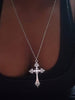 Large Gothic Cross Pendant Necklace