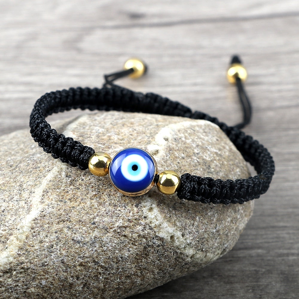 Evil Eye Braided Bracelet for Protection & Luck