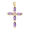 Holy Cross Pendants for Necklace with Natural Stones