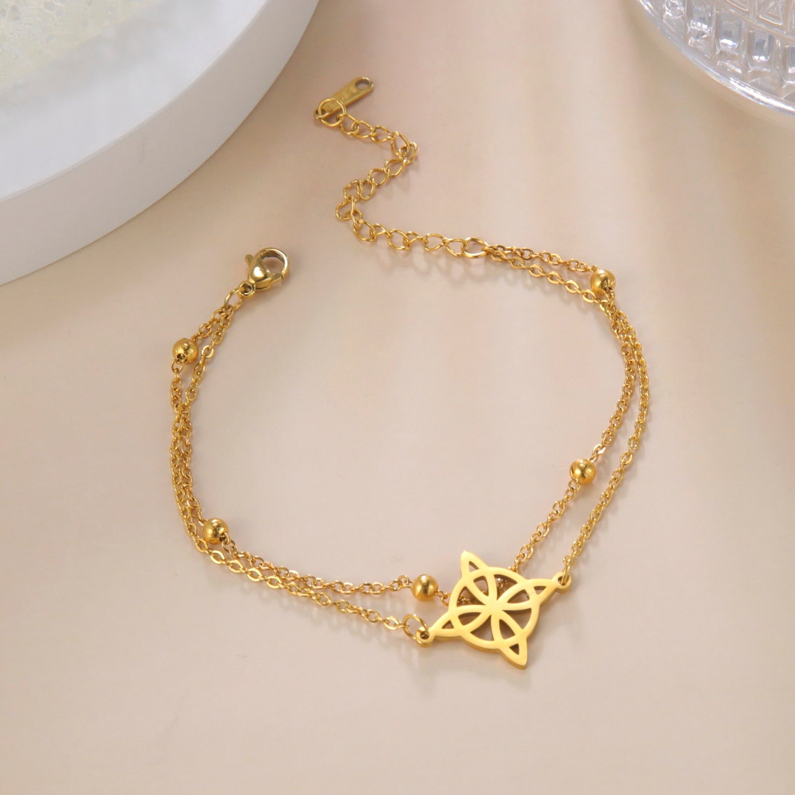 Wicca Knot Pendant Bracelet