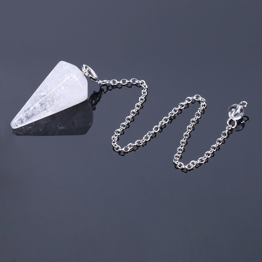 Crystal Hexagon Cone Pendulum for Divination Dowsing