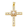 Holy Cross Pendants with Natural Stones