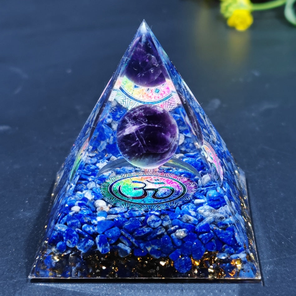 Handmade Orgone Pyramid in Various Stones & Crystals